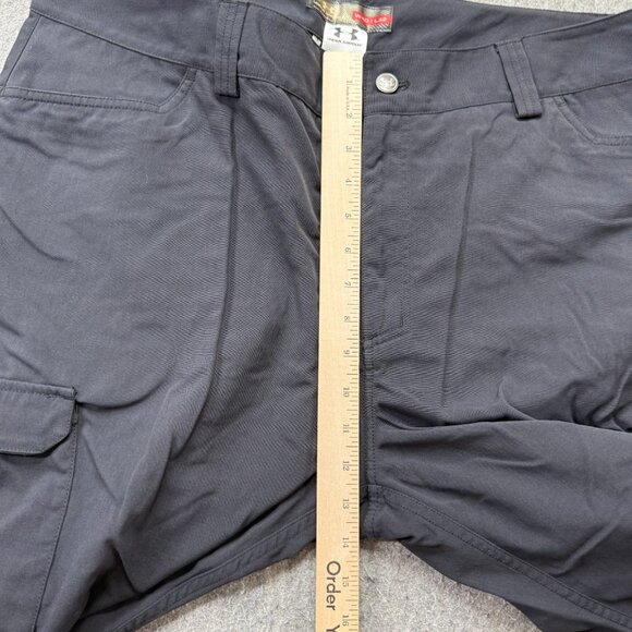 Under Armour Cargo Pants Men 40 x 32 Black Nylon Performance Adjustable Ankle - Picture 16 of 16